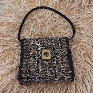 CORONET HANDBAG INC. MONTRÉAL Sequin Evening Handbag, Gold Tone Latch Closure